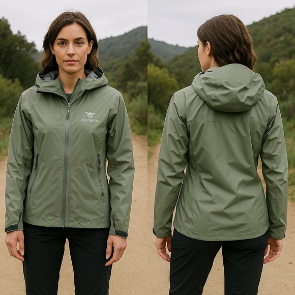 Arc'teryx Jackets & Blazers - Arc’Teryx Beta LT Gortex Army Green Front Zip Hooded Rain Jacket Women's Size M